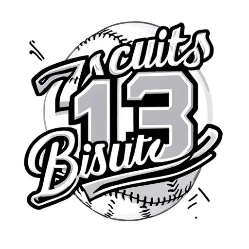 something baseball oriented, including the number 13 and the word "Biscuits" tattoo design idea