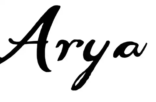"Arya" tattoo design idea