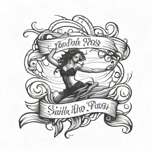 Dancing through my storms this too shall pass written tattoo design idea