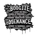 "BOOGIEdaMENACE" brick wall being torn tattoo design idea