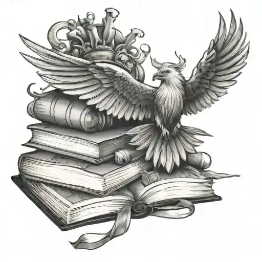 Books Fantasy Freedom tattoo design idea
