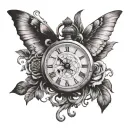 time cast a spell on you but you won't forget me tattoo design idea