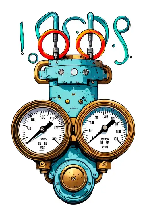 matching HVAC Manifold Gauges tattoo design idea