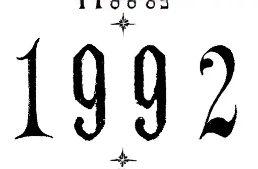 "1992" tattoo design idea