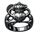 Claddagh Ring tattoo design idea