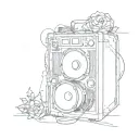 thinking out loud speaker and love tattoo design idea