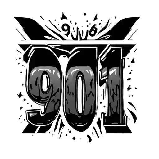 901 area code tattoo design idea