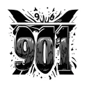 901 area code tattoo design idea