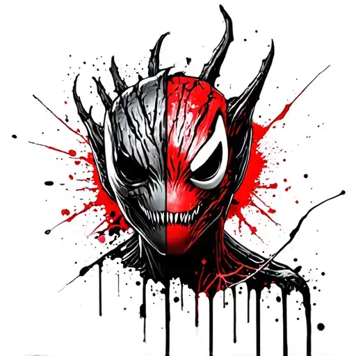 Baby Groot Venom 2 Face tattoo design idea
