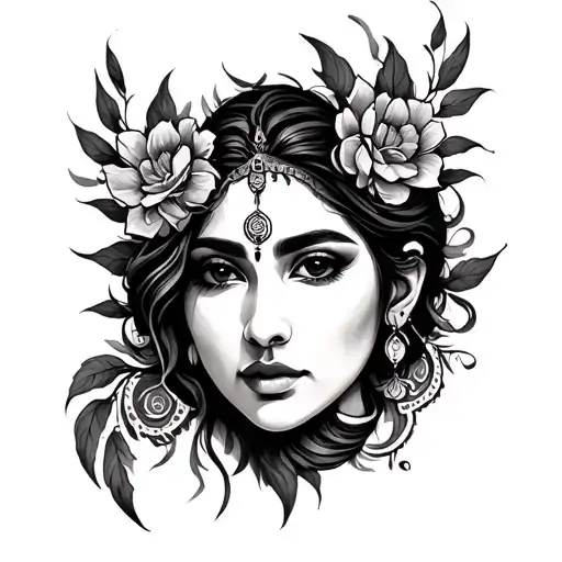 Kirtimukha tattoo design idea