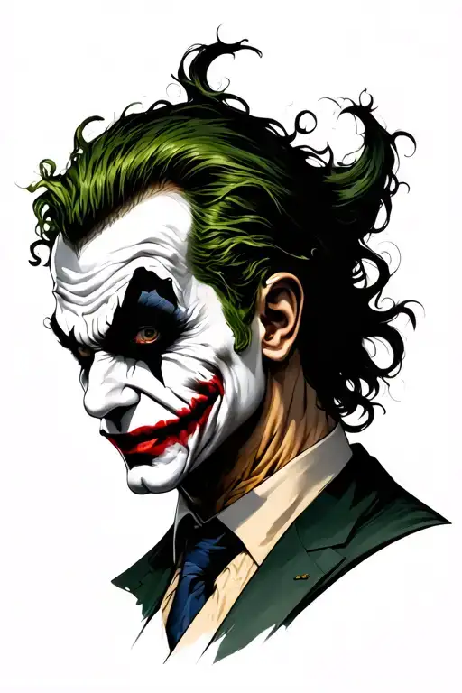 Joker design incorporating elements tattoo design idea