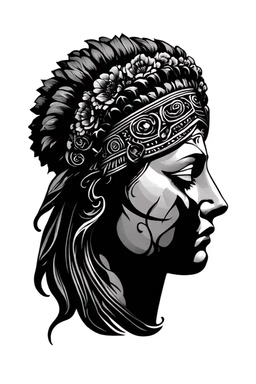 hera  head / tattoo tattoo design idea