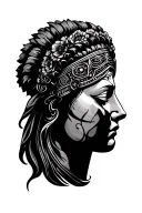 hera  head / tattoo tattoo design idea