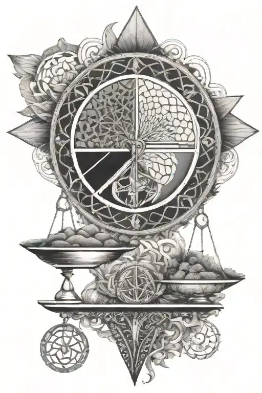 scales of life sacred geometry patterns tattoo design idea