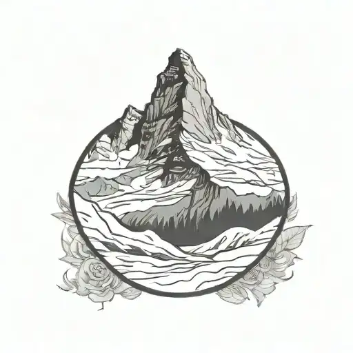 matterhorn mountain tattoo design idea