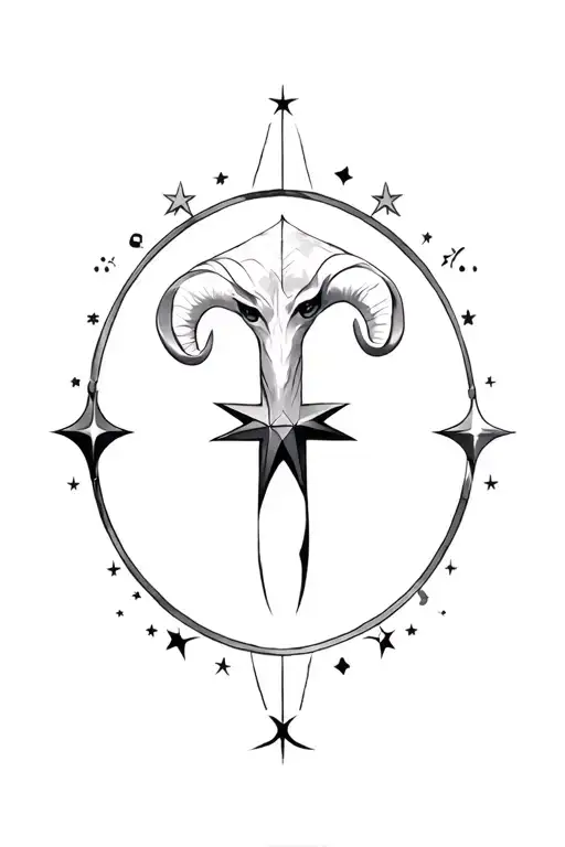 star sign Aries Libra Gemini tattoo design idea