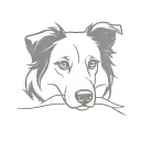 border collie tattoo design idea