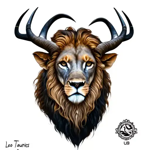 leo Taurus aries tattoo design idea