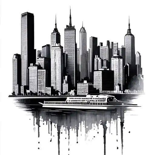 Chicago Skyline tattoo design idea