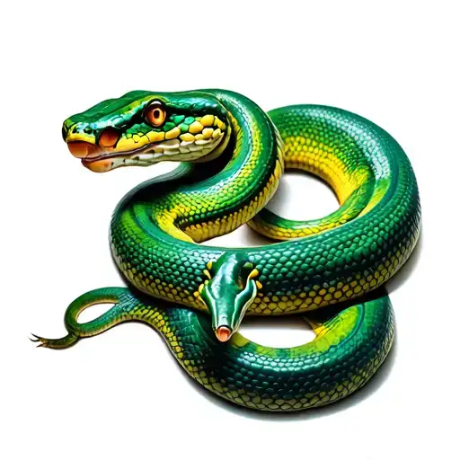 Tree python tattoo design idea