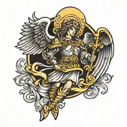 Saint Michael the Archangel  tattoo design idea