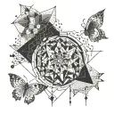 I want an original joint tattoo for my two cousins ​​(Elisa and Clare), my sister (Inès) and my little cousin tattoo design idea