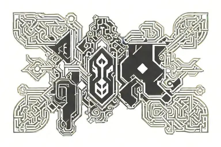 Swedish and finnish flagg tattoo design idea