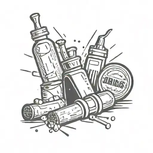 drugs,rockabilly, tattoo design idea