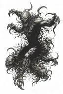 hundreds of souls escaping the pits of hell crawling over one another scratching their way out  tattoo design idea