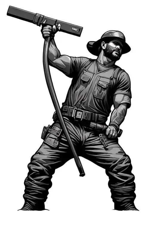 Lineman tattoo design idea