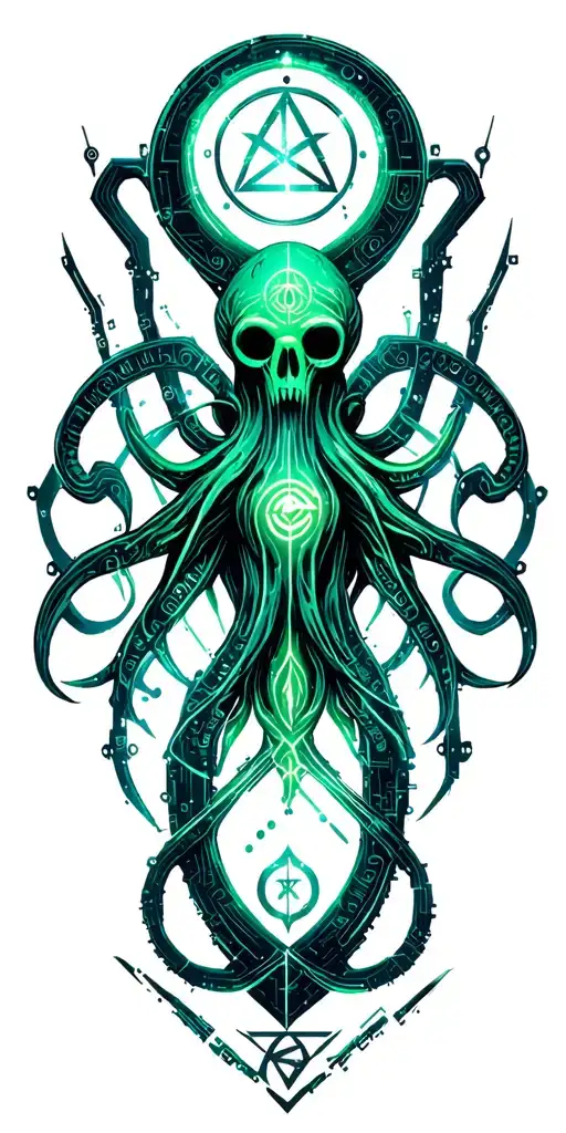 Cthulhu Mythos Symbols, the Elder Sign, Ry'leh, Necromomicon Symbol tattoo design idea