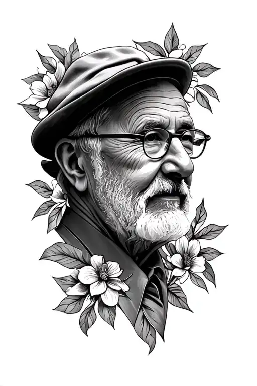 Memorial Tattoo for grandfather tattoo design idea