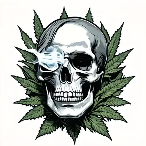 in memory of a reefer smoker tattoo design idea