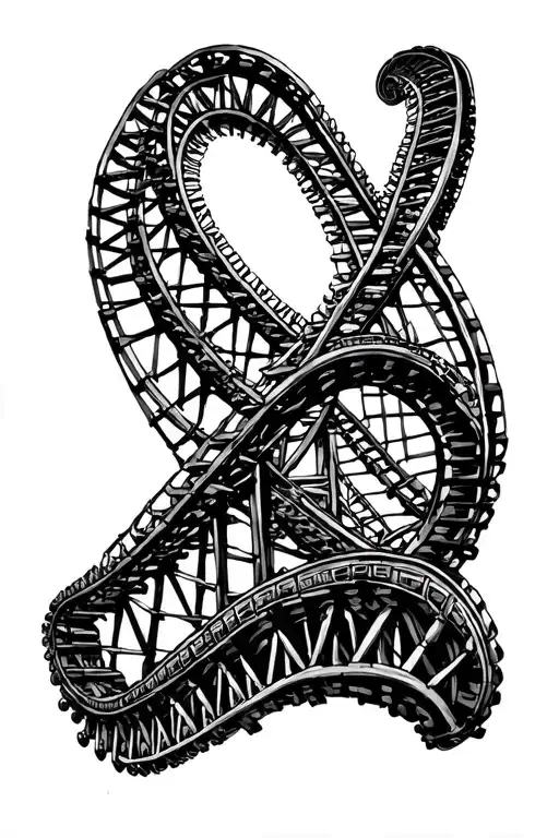roller coaster tattoo design idea