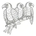 vultures sitting on skill tattoo design idea