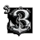 number 3 with anchor and word holdfast tattoo design idea
