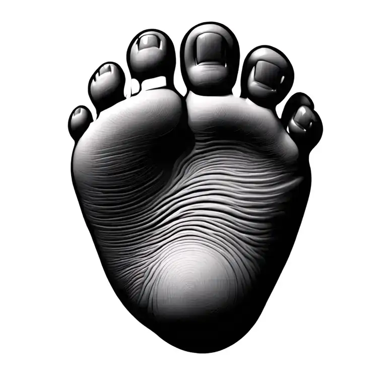 right baby foot print tattoo design idea