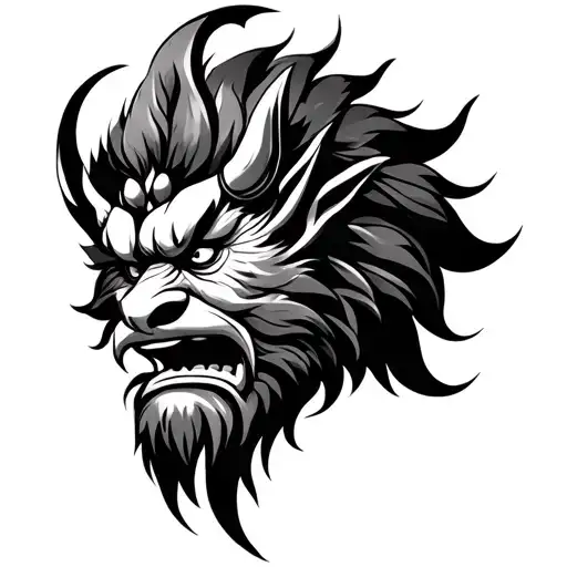 Narasimha neck tattoo design tattoo design idea