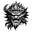 Narasimha neck tattoo design tattoo design idea