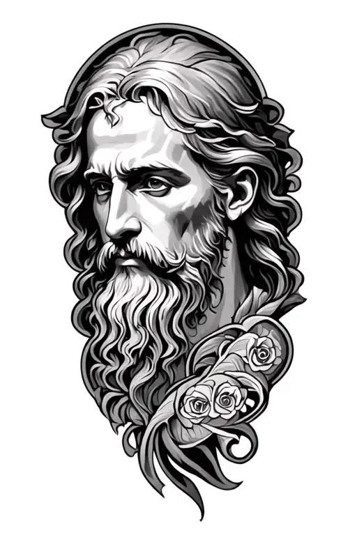 biblical half sleeve tattoo design idea