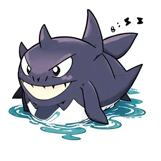 pokemon wailord with separatev gengar sleeping on his back back with zzzzzz's not there are two figures wailord tattoo tattoo design idea
