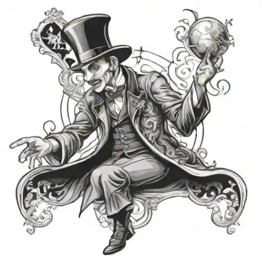Magician tattoo design idea