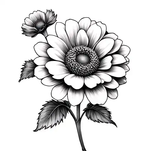 Zinnia tattoo design idea