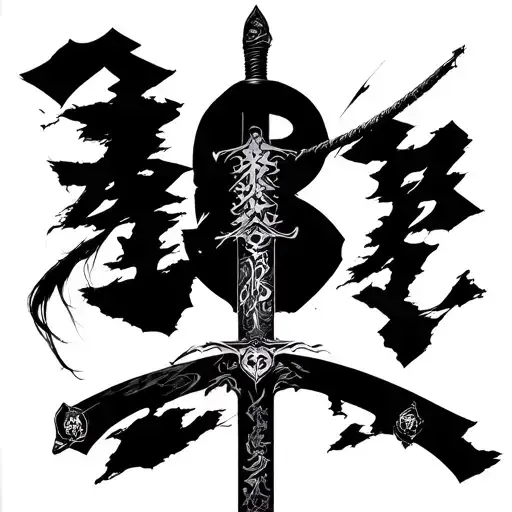 Bankai byakuya kuchiki bankai sword tattoo design idea