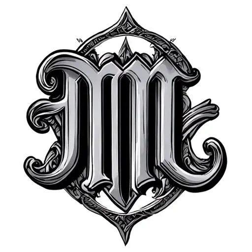 Roman letters MM - MMII tattoo design idea