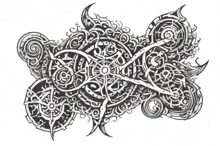 bindrune sowilo gebo jera tiwaz tattoo design idea