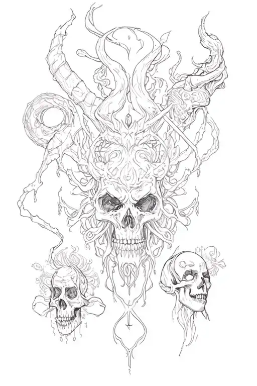 7 deadly sins separated tattoo design idea
