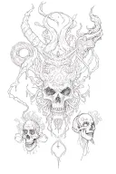 7 deadly sins separated tattoo design idea