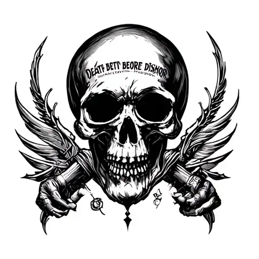 death before dishonor tattoo design idea
