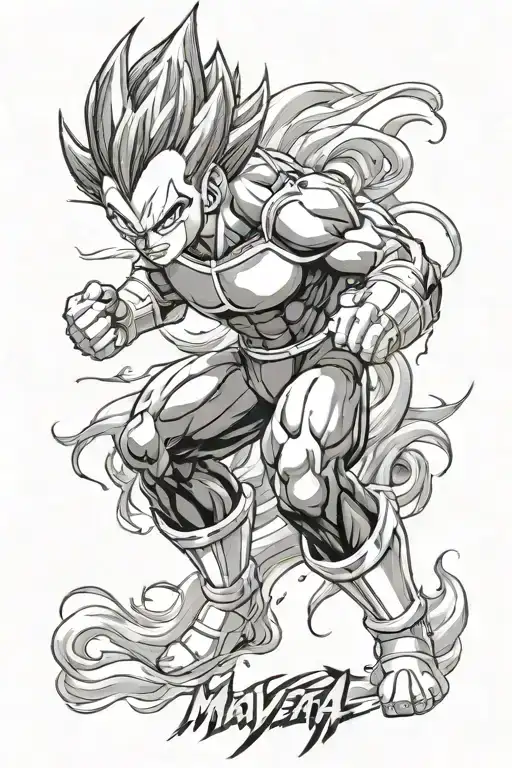 Majin Vegeta tattoo design idea